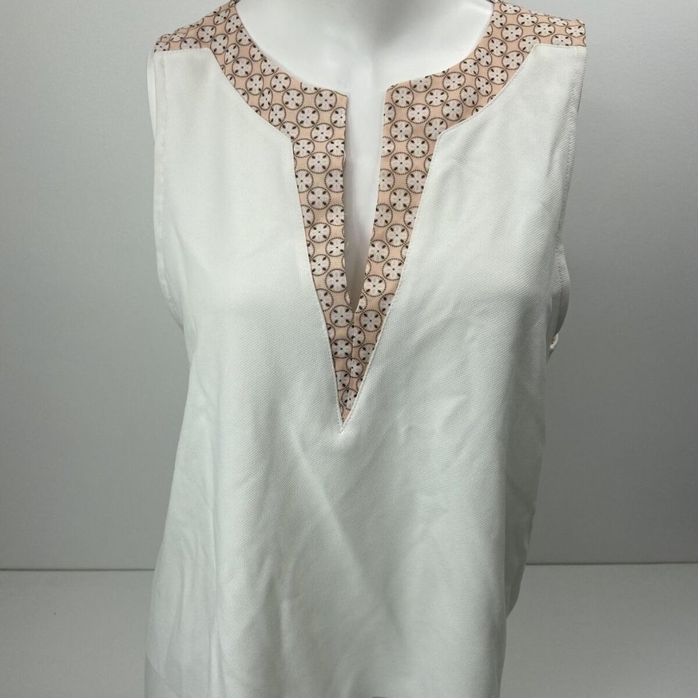 Zara Women’s Ivory Top Sleeveless Size M V-neck